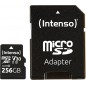 SD Memory Card MICRO iNTENSO con adattatore - 256 GB - Velocità di lettura fino a 100 MB/s - scrittura minima 45 MB/s - Nero
