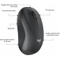 Mouse Logitech M240 Silenzioso Bluetooth e Wireless, CompattoPortatile, Smooth Tracking, batteria 18 mesi, per Windows, macOS, 