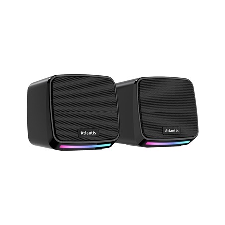CASSE ATLANTIS P003-C06-B SP650 NERE MINI PER PC E PORTATILE - LUCE RGB - USB