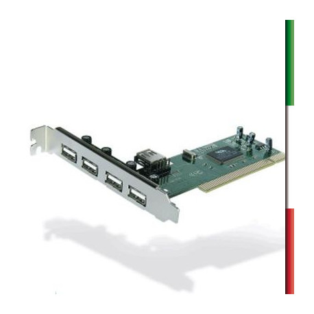 SCHEDA PCI 4 PORTE(3+1) USB 2.0