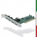 SCHEDA PCI 4 PORTE(3+1) USB 2.0