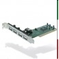 SCHEDA PCI 4 PORTE(3+1) USB 2.0