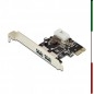Scheda PCIe USB 3.1 Gen1 (USB 3.0) a 2 porte Scheda PCIe USB 3.1 Gen1 (USB 3.0) a 2 porte