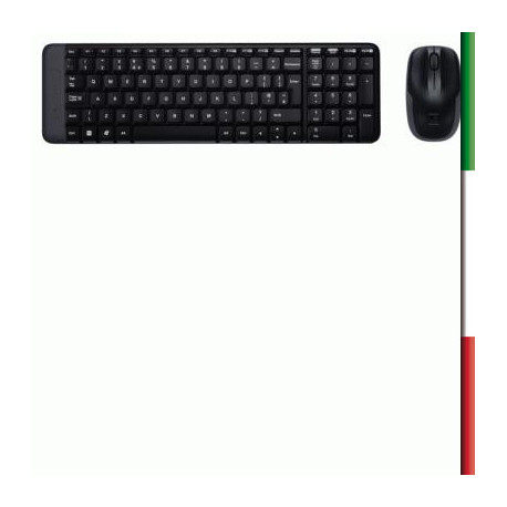 TASTIERA+MOUSE CORDLESS LOGITECH RETAIL MK220 USB NERO P/N 920-003721