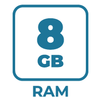 RAM : 8GB DDR4